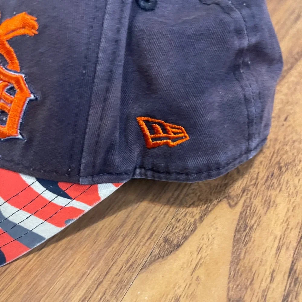 New Era Detroit Tigers Youth Hat Navy Blue Orange Camo MLB 9FORTY Snapback Cap